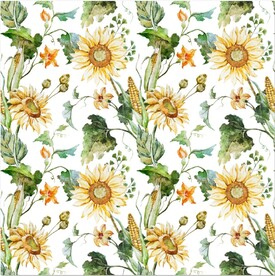 手绘线稿图小黄菊 设计源