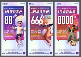 地产销售客流量日常刷屏图