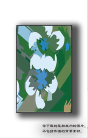 北欧抽象色块装饰画