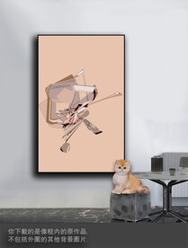 豪华抽象色块装饰画