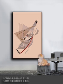 豪华抽象色块装饰画