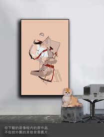 豪华抽象色块装饰画