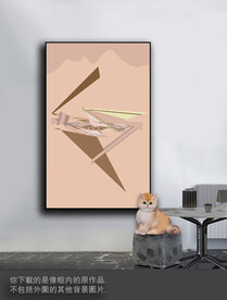 豪华抽象色块装饰画