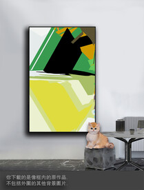 豪华抽象色块装饰画