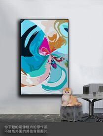 豪华抽象色块装饰画