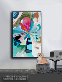 豪华抽象色块装饰画