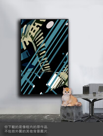 豪华抽象色块装饰画