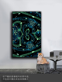 豪华抽象色块装饰画