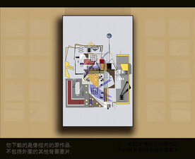 欧式古典抽象色块装饰画