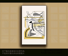 欧式古典抽象色块装饰画