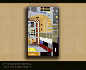 欧式古典抽象色块装饰画