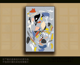 欧式古典抽象色块装饰画