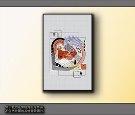 西部牛仔抽象装饰画