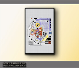 西部牛仔抽象装饰画