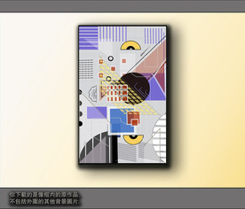 西部牛仔抽象装饰画