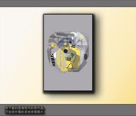 西部牛仔抽象装饰画