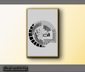 黑白风格抽象装饰画