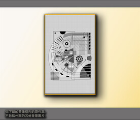 黑白风格抽象装饰画