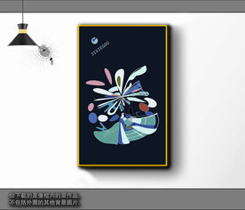 欧式黑白风格抽象装饰画