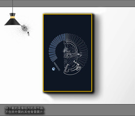 欧式黑白风格抽象装饰画