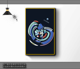 欧式黑白风格抽象装饰画