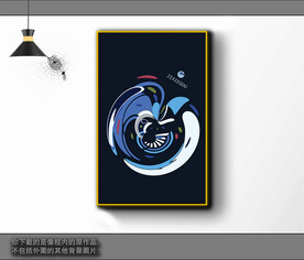 欧式黑白风格抽象装饰画