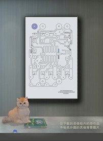 欧式抽象色块组合装饰画