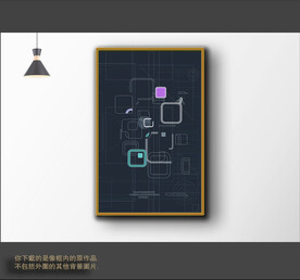罗马古典色块抽象画