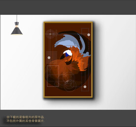 罗马古典色块抽象画