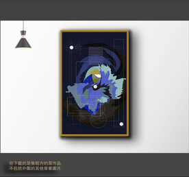 罗马古典色块抽象画