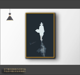 新中式色块抽象装饰画 