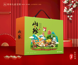 山珍干货礼盒 香菇包装
