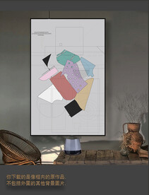 罗马古典色块抽象画