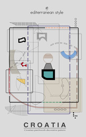 欧洲东南部落抽象拼接线条色块装