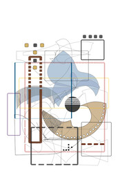 欧洲东南部落抽象拼接线条色块装