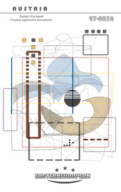 欧洲东南部落抽象拼接线条色块装