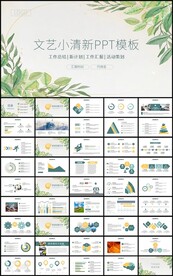 文艺范工作总结新年计划PPT