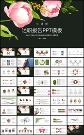 小清新通用述职报告PPT模板