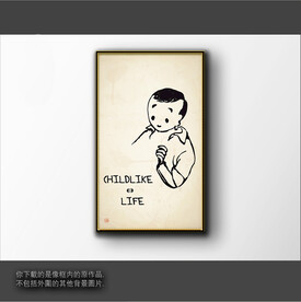 抽象简笔装饰画