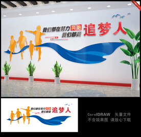 我们都是追梦人文化墙