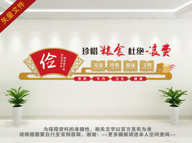 珍惜粮食文化墙