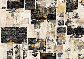 现代轻奢灰色几何客厅地毯地垫