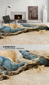 北欧现代简约几何线条轻奢地毯