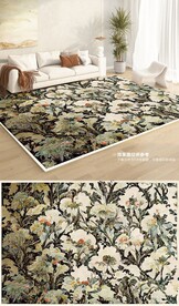 复古美式花纹卧室客厅地毯地垫