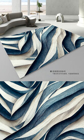 现代简约抽象几何地毯地垫