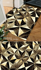 复古美式轻奢抽象花纹地垫地毯