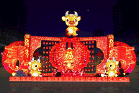 春节街道亮化PSD分层效果 