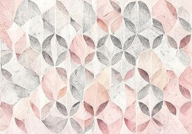 现代简约几何粉色淡雅地毯地垫