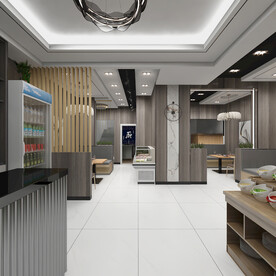 简约餐饮店效果图