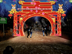 春节彩门春字门